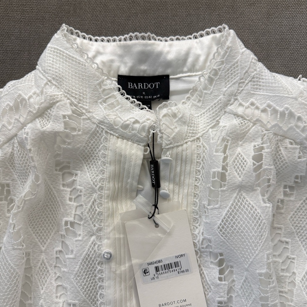 Bardot Ivory Lace Dress